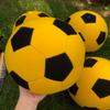 Vinfgoes 4 PCS 8'' Inflatable Sticky Soccer Ball Kick Darts Balls for Inflatable Soccer Dart Board Outdoor Training Felt Soccer with Hand Pumps (Yellow) view 4