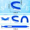 TOODOO 8 Pcs Youth Football Mouth Guard with Strap Soft Sports Mouth Guard Sport Mouthpiece Lip Guard 2.56 x 2 x 0.8 Inch for Basketball, Lacrosse, Hockey, Adult MMA, Rugby, Boxing(Blue, White) view 2