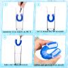 TOODOO 8 Pcs Youth Football Mouth Guard with Strap Soft Sports Mouth Guard Sport Mouthpiece Lip Guard 2.56 x 2 x 0.8 Inch for Basketball, Lacrosse, Hockey, Adult MMA, Rugby, Boxing(Blue, White) view 4