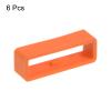 HARFINGTON 6pcs Watch Strap Loop Fastener Rings 26mm, Orange view 3