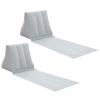 2X Inflatable Outdoor Sun Bath Beach Mat Pillows Flocking Beach Chairs with Backrest Inflatable Lounger for Portable Travel Camping (Grey) view 1