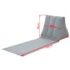 2X Inflatable Outdoor Sun Bath Beach Mat Pillows Flocking Beach Chairs with Backrest Inflatable Lounger for Portable Travel Camping (Grey) view 4