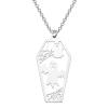 CENWA Stainless Steel Ghost Coffin Charm Pendant Necklace Spooky Halloween Charms Halloween Jewelry (Ghost Coffin N2) view 1