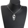CENWA Stainless Steel Ghost Coffin Charm Pendant Necklace Spooky Halloween Charms Halloween Jewelry (Ghost Coffin N2) view 4