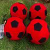 Vinfgoes 4 PCS 8'' Inflatable Sticky Soccer Ball Kick Darts Balls for Inflatable Soccer Dart Board Outdoor Training Felt Soccer with Hand Pumps (Red) view 3