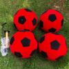 Vinfgoes 4 PCS 8'' Inflatable Sticky Soccer Ball Kick Darts Balls for Inflatable Soccer Dart Board Outdoor Training Felt Soccer with Hand Pumps (Red) view 4