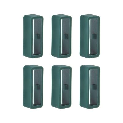 HARFINGTON 6pcs Watch Strap Loop Fastener Rings 18mm, Dark Green