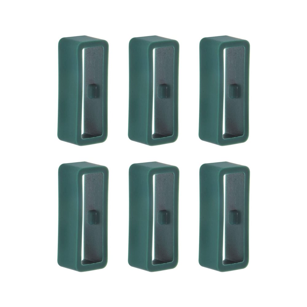 HARFINGTON 6pcs Watch Strap Loop Fastener Rings 18mm, Dark Green