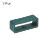 HARFINGTON 6pcs Watch Strap Loop Fastener Rings 18mm, Dark Green view 3