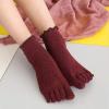 NENGGE 5 Pairs Cute Toe Socks Five Finger Socks High Cut Colorful Socks for Women Cat Dog Five Finger Sock,L view 4