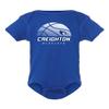 CornBorn Creighton Bluejays Onesie - Creighton Basketball Ball Logo - Royal Blue - 12M view 1