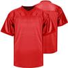Blank Practice Football Jersey Mesh Athletic Sports Football T-Shirt Black White Red (Red, XX-Large) view 1