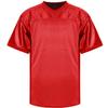 Blank Practice Football Jersey Mesh Athletic Sports Football T-Shirt Black White Red (Red, XX-Large) view 2