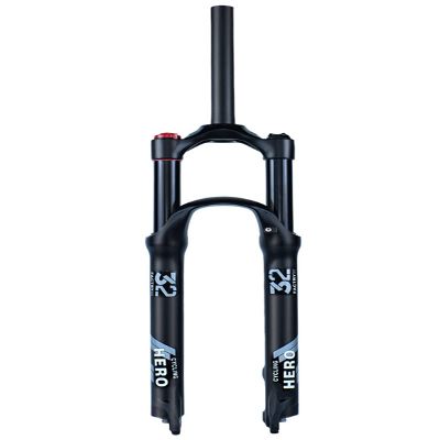 HSQMA Bike Air Fork 26/27.5/29 Inch Mountain Bike Suspension Fork Travel 120mm 1-1/8 1-1/2 Disc Brake Bicycle Front Fork QR 9mm