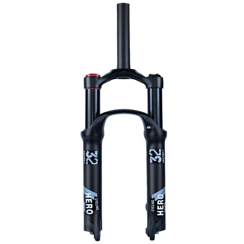 HSQMA Bike Air Fork 26/27.5/29 Inch Mountain Bike Suspension Fork Travel 120mm 1-1/8 1-1/2 Disc Brake Bicycle Front Fork QR 9mm