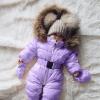EnJoCho Kids Snow Wear Windproof Outerwear Hooded Coat Jacket Girls Infant Warm Snowsuit Baby Jumpsuit (Purple, 12-18 Months) view 4