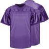 Blank Practice Football Jersey Mesh Athletic Sports Football T-Shirt Black White Red (Purple, Large) view 1