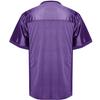 Blank Practice Football Jersey Mesh Athletic Sports Football T-Shirt Black White Red (Purple, Large) view 3