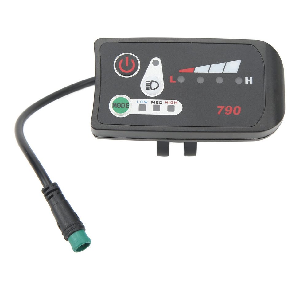 Electric LED Display Meter, 24V 36V 48V Multifunctional Computer with 5 Pin Waterproof Connector, Universal LED Display Control Panel for Electric Bike, Electric