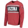 47 Men's Heathered Cardinal Arizona Cardinals Bypass Tribeca Pullover Sweatshirt view 2
