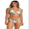 Hobie Women's Ruffle Bralette Bikini Swimsuit Top, Multi//Destination Vacation, M view 1