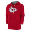 Antigua Men's Red Kansas City Chiefs Victory Chenille Pullover Hoodie view 1