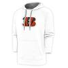 Antigua Men's White Cincinnati Bengals Victory Chenille Pullover Hoodie view 1