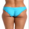 Hobie Women's Standard Cinched Back Hipster Swimsuit Bikini Bottom, Blue Hawaii//Solids, XL view 2