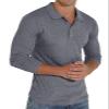 Askdeer Men's Polo Shirts Long Sleeve Slim Fit Casual Shirts Classic Stretch Polo T Shirt Golf Shirts Dark Gray view 2