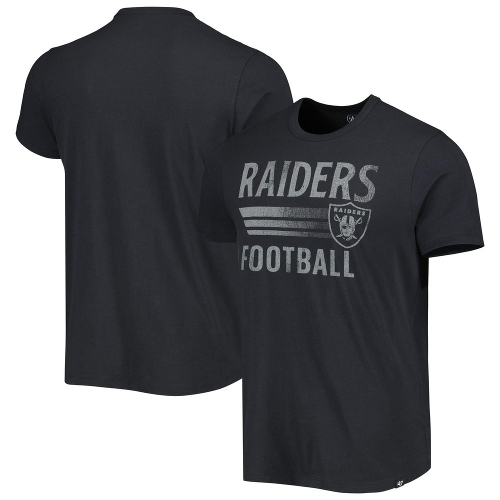 47 Men's Black Las Vegas Raiders Wordmark Rider Franklin T-Shirt