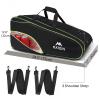 MATEIN Tennis Bag 6 Rackets, Extra Large Protective Convertible Racquet Bag with Shoes Compartment for Men Women, Racket Backpack with Cooler Pocket & Removeable Shoulder Strap for Sport Equipment view 2
