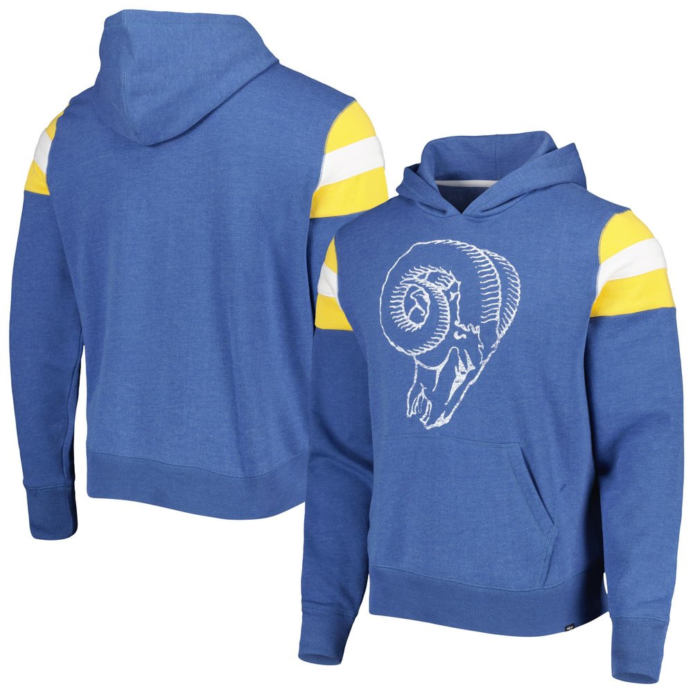 47 Men's Royal Los Angeles Rams Legacy Premier Nico Pullover Hoodie