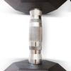 HolaHatha 2-Pack Hexagonal Rubber Dumbbell Weights Set, Home Gym Equipment, 45 Lbs, Black - Portable Weighted Exercise Dumbbells for Fitness, Training, and Lifting Workouts view 3