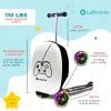 Lascoota Foldable Ride-On Suitcase - Lightweight Luggage with Easy-Glide Wheels - LED Lights for Kid Suitcase - Foldable Luggage Converts to Ride-On - Video Game, Unisex Child, 12.75 x 20.6 x 10.6 in view 2