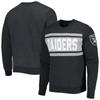 47 Men's Heathered Black Las Vegas Raiders Bypass Tribeca Pullover Sweatshirt view 1