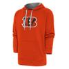 Antigua Men's Orange Cincinnati Bengals Victory Chenille Pullover Hoodie view 1