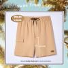 BRISIRA Mens Swim Trunks Bathing Suit 9 Inch Inseam Compression Liner Beach Long Board Shorts Swimsuit Anti-Chafe Quick Dry Khaki view 2