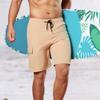 BRISIRA Mens Swim Trunks Bathing Suit 9 Inch Inseam Compression Liner Beach Long Board Shorts Swimsuit Anti-Chafe Quick Dry Khaki view 4