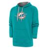 Antigua Men's Aqua Miami Dolphins Victory Chenille Pullover Hoodie