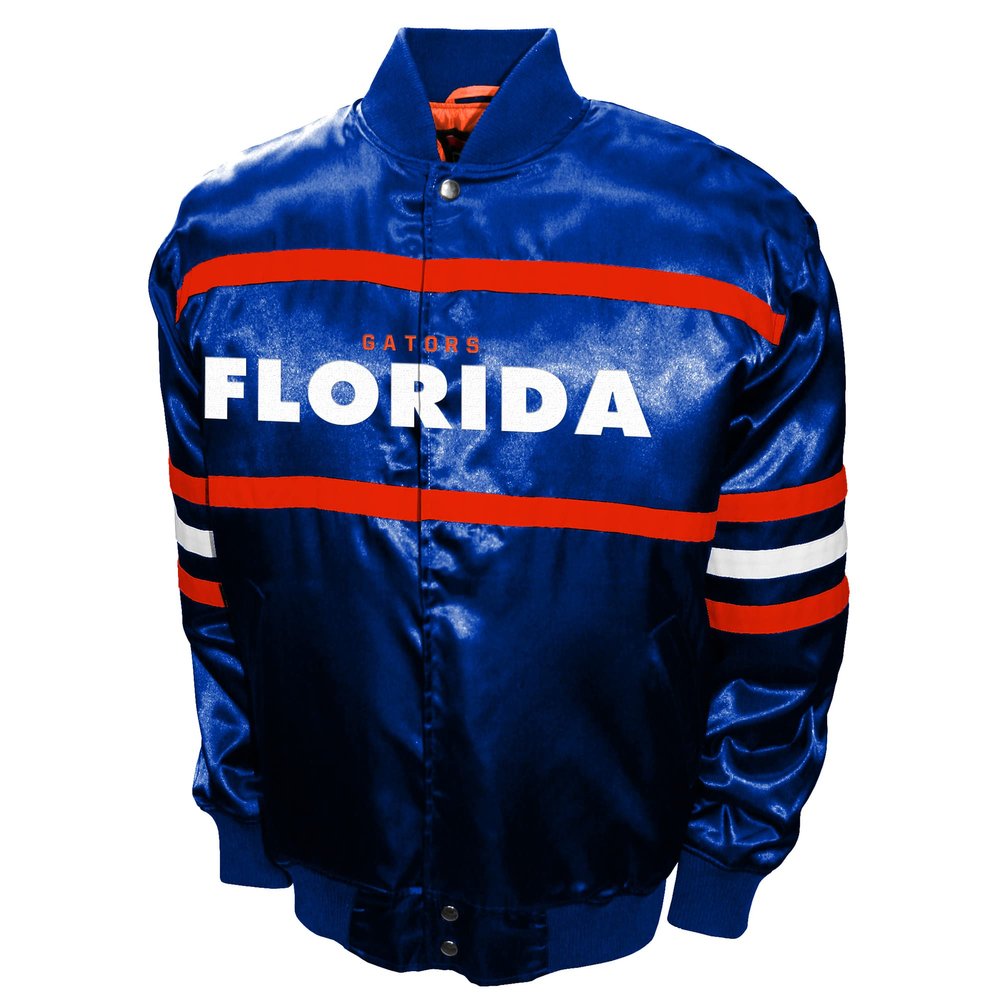 Franchise Club Mens 2nd Era Full-Snap Satin Jacket (Florida, XX-Large)