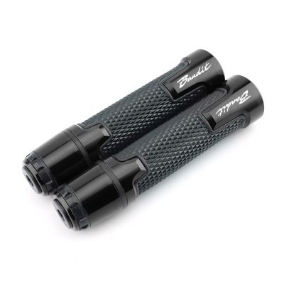 Motorcycle Handlebar Grips for Suzuki Bandit GSF 250 400 650 600 S N 1250 GSF650 GSF600 GSF400 CNC Motorbike Handlebar Handle Bar Hand Grips End Plug Cover Handlebar Grips (Color : Black)