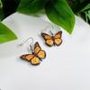 ZHOUMEIWENSP Fashion Insect Jewelry Big Monarch Butterfly Moths Drop Dangle Earrings For Women Gifts (Orange) view 3