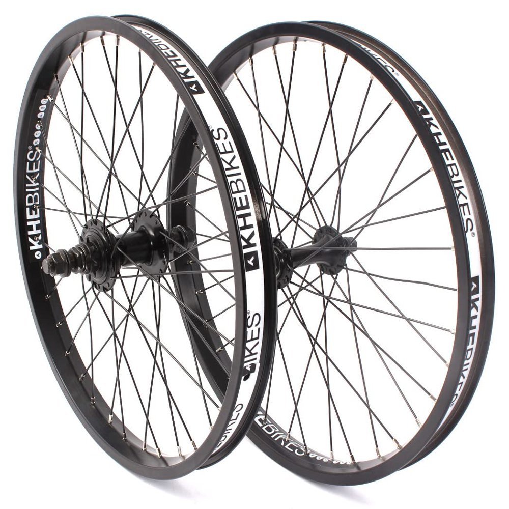 KHE BMX MVP Wheel Set Aluminium 36 Hole Black 9T Sprocket Rim Tape Made in Germany