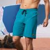 BRISIRA Mens Swim Trunks Bathing Suit 9 Inch Inseam Compression Liner Beach Long Board Shorts Swimsuit Anti-Chafe Quick Dry Blue view 2