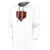 Antigua Men's White Chicago Bears Victory Chenille Pullover Hoodie