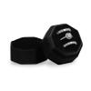 BLUTETE Velvet 3 Slots Jewelry Ring Box Engagement Wedding Box Keepsake Box Bridal Photo Ring Triple Slots Octagon (Black) view 1