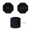 BLUTETE Velvet 3 Slots Jewelry Ring Box Engagement Wedding Box Keepsake Box Bridal Photo Ring Triple Slots Octagon (Black) view 2