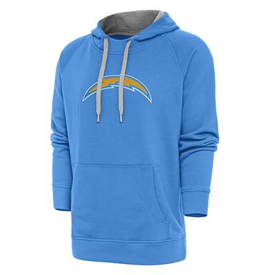 Antigua Men's Powder Blue Los Angeles Chargers Victory Chenille Pullover Hoodie