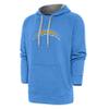 Antigua Men's Powder Blue Los Angeles Chargers Victory Chenille Pullover Hoodie view 1