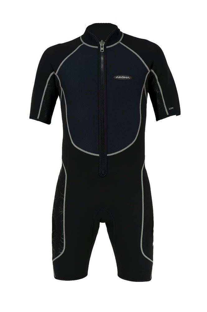 AKONA Men's 2.5mm Shorty Wetsuit with Front Zipper. Scuba, Snorkeling, Paddle Boarding, Kayaking, Surfing - 4XLarge